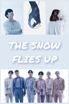 The snow flies up